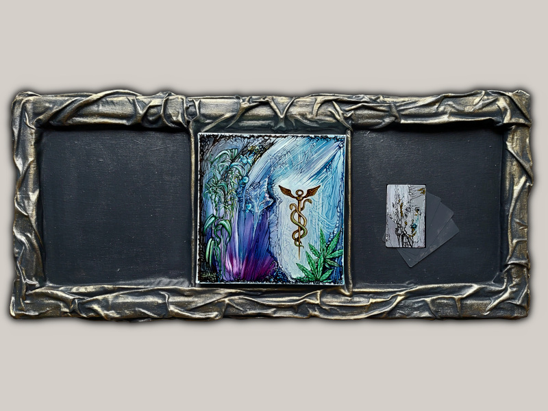 Title: Pandora's Package Framework H3, Mixed Media: Acryl +more, 72 cm x 32 cm, 2024
