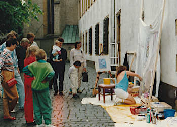 Leineweberfest Bielefeld Kunstaktion 1987-Sikrit Berger-1